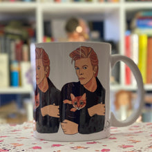 Load image into Gallery viewer, David Bowie and Cat Mug

